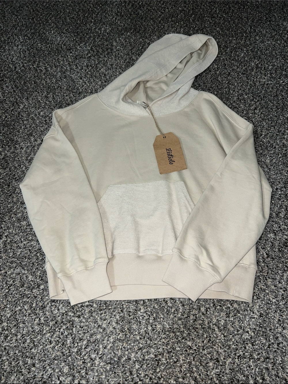 Listicle Cream Pullover Hoodie